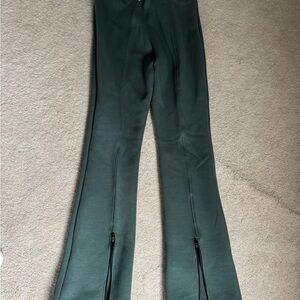NWT Nike Green Flared Pants with Zipper Detail